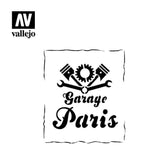 Vallejo Stencils – Vintage Garage Sign